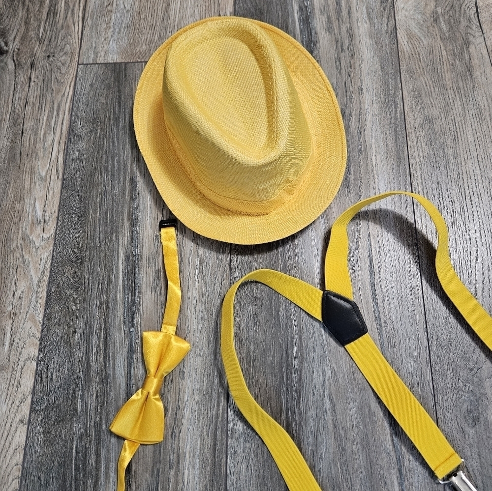 Kids Dapper Set: Suspenders, Bowtie Hat